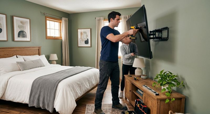 Bedroom TV Mounting in Overland Park, KS